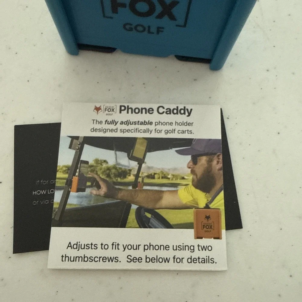 Desert Fox Golf Phone Caddy in Blue - Golf Phone Caddie Smart Phone Holder
